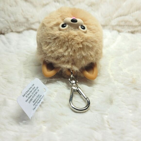 BBW Pomeranian Pup Dog PocketBac Holder Rare Find Soft Faux Fur New OOS - Picture 5 of 10